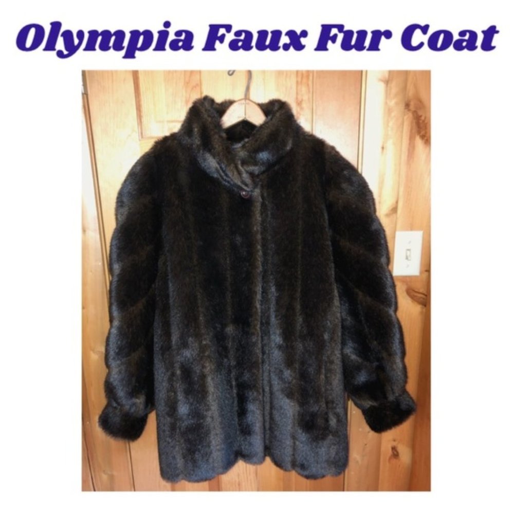 Olympia Limited Inc. USA Vintage Faux Fur Coat